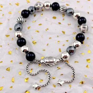 David Yurman Black Onyx and Hematite Elements Bracelet
